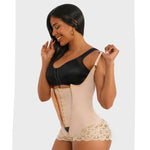 Cargar imagen en el visor de la galería, [V-180] Faja Body Short Encaje Doble Compresión Cintura Avispa

